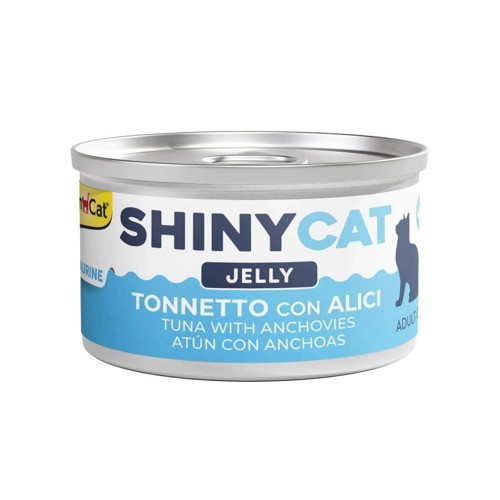 Shinycat Sos İçinde Jelly Ançüezli Ton Balığı Yetişkin Kedi Konserve Maması 70 Gr