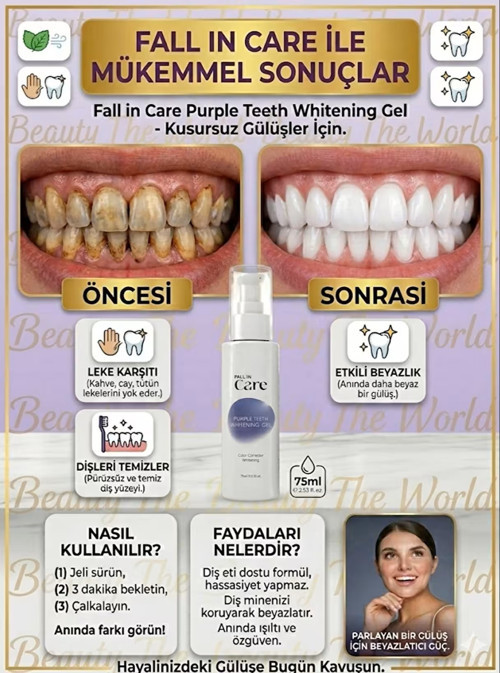 Diş Beyazlatma Jeli 75 ml - Anında Beyazlık Etkili Leke Karşıtı