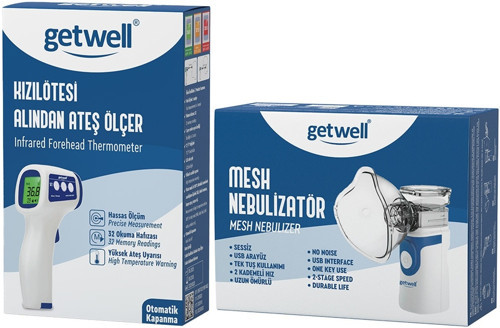 (Avantaj Pk 1) Ateş Ölçer Kızıl Ötesi Alından - Temassız / Mesh Nebulizatör Şarjlı