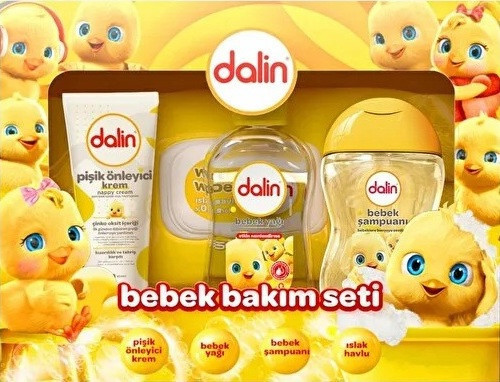 Bebek Bakım Seti 4 Parça (Kutulu) Yenidoğan Seti