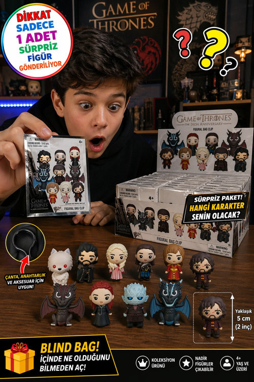 Game of Thrones Figür Anahtarlık Sürpriz Paket 3D Koleksiyon Karakter Blind Bag Tekli Ürün - 1 ADET