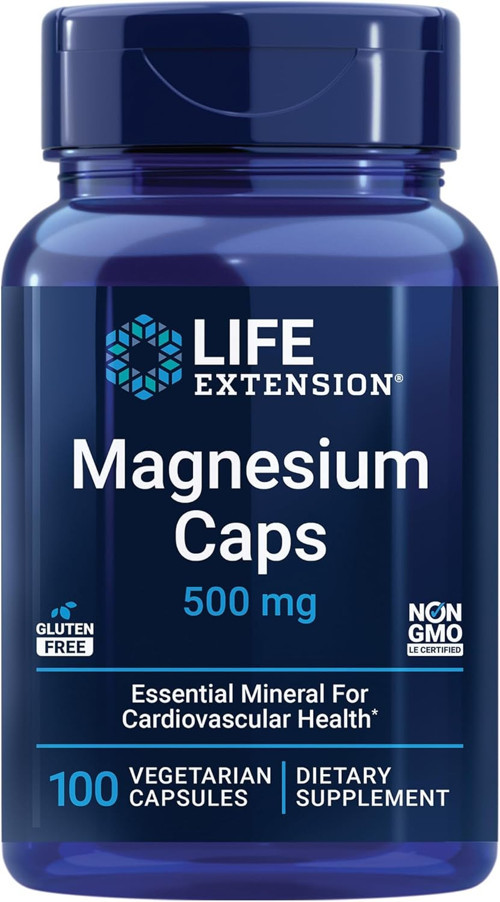 Magnesium 500 mg Magnesium Oxide Citrate and Succinate 100 Veg Caps
