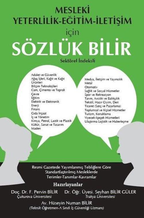 Mesleki Yeterlilik-Eğitim-İletişim için Sözlük Bilir