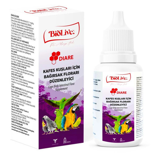 Biolive Diare Kuşlar İçin Bağırsak Düzenleyici min 50ml