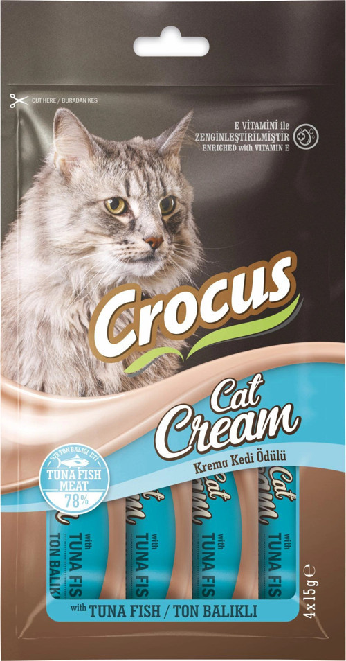 Ton Balıklı 4x15 gr Krema Kedi Ödül Maması