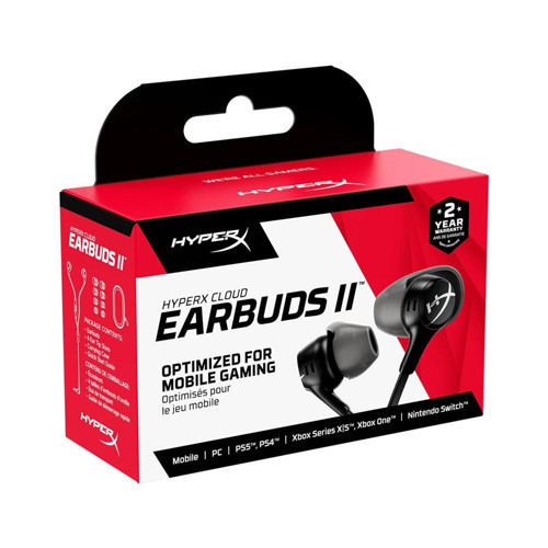 Cloud Earbuds 2 Kablolu Oyuncu Kulaklığı Siyah Mobile/PC/PS5/Ps4/Xbox/Nintendo Switch ( İthalatçı Garantili )