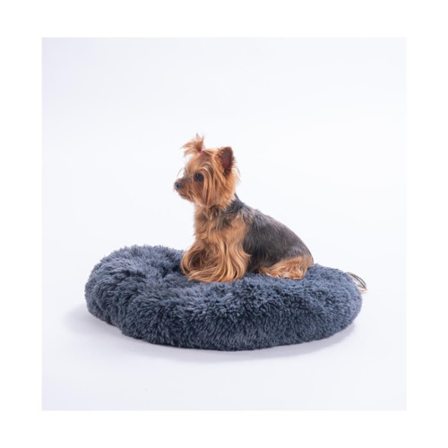 Lüx Donut Kedi Köpek Yatağı Yıkanabilir Antrasit 45 cm