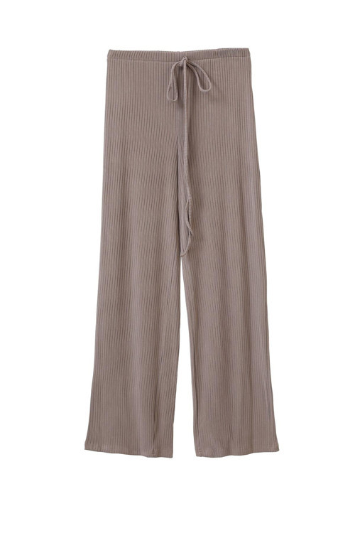 Kadın Fitilli Belden Bağlamalı Pantolon -32224PNT - MINK