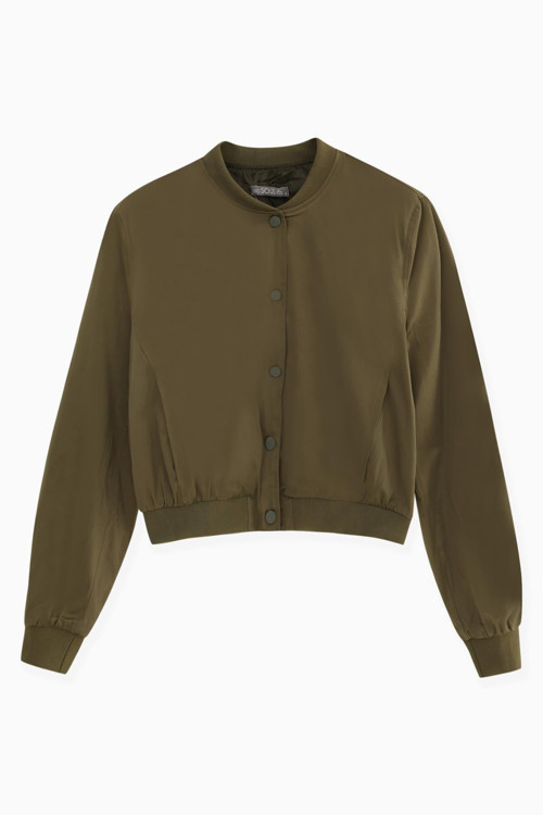 Kadın Kısa Bomber Ceket - 31542CKT - KHAKI