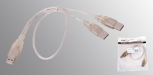 Usb 2.0 Usb Erkek To 2X Usb Erkek 60Cm Kablo SL-U32