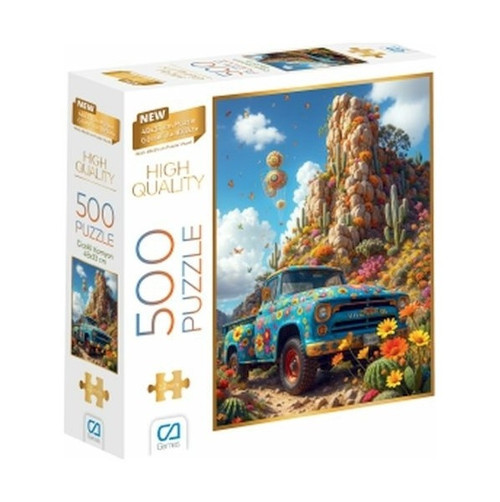 Çiçekli Kamyon Puzzle 500 Parça