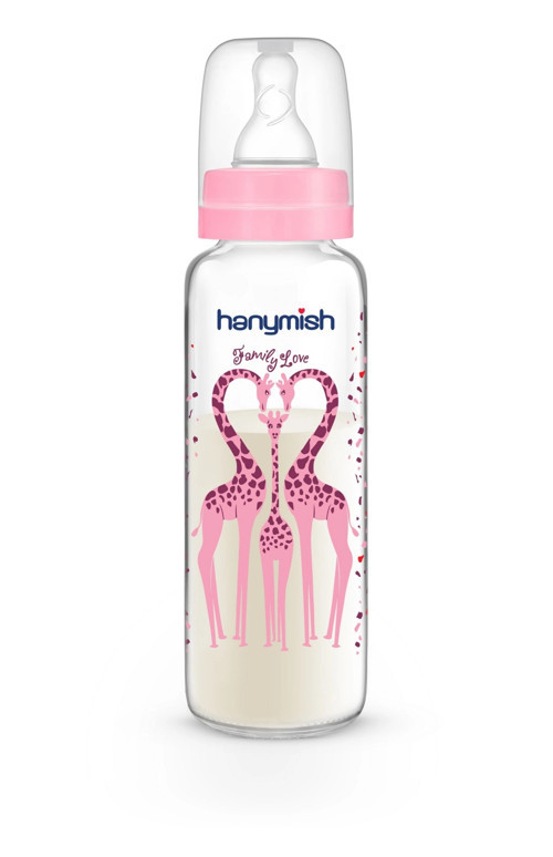 Cam Biberon 240 ml 0-6 Ay - Pembe