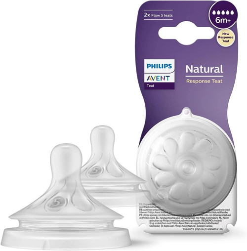 Natural Response 2'li Biberon Emziği, 5 Numara, 6 Ay+