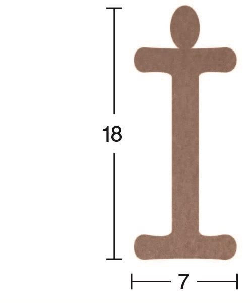 Harf Ahşap Obje 18mm - İ