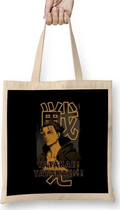 Eren Tatakae Eren Jaeger Bez Çanta Uzun Saplı