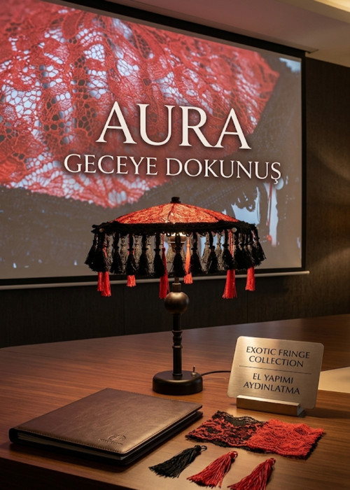 Aura Bohem Ledli Dekoratif Bali Şemsiyesi