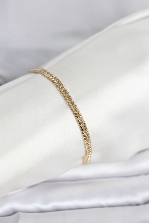 Cm 14K Gold Renk Zincir Model Kadın Bileklik