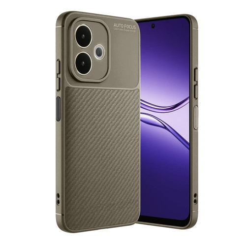 A5 4G Kılıf Auto Focus Karbon Kapak - Kahverengi