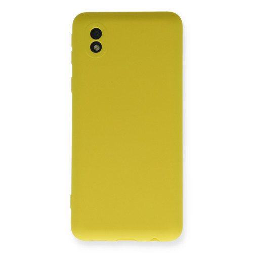 Galaxy A01 Core Kılıf Nano Içi Kadife Silikon - Sarı