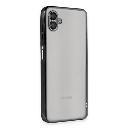 Galaxy A04 Kılıf Lensli Silikon - Siyah