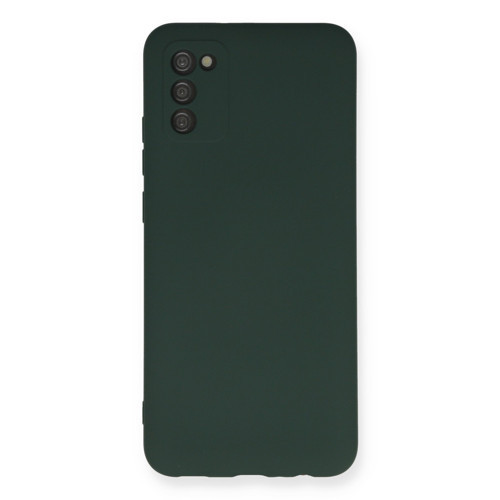 Galaxy A03S Kılıf Nano Içi Kadife Silikon - Koyu Yeşil