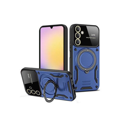 Galaxy A15 4G Kılıf Joy Lens Standlı Kapak - Lacivert