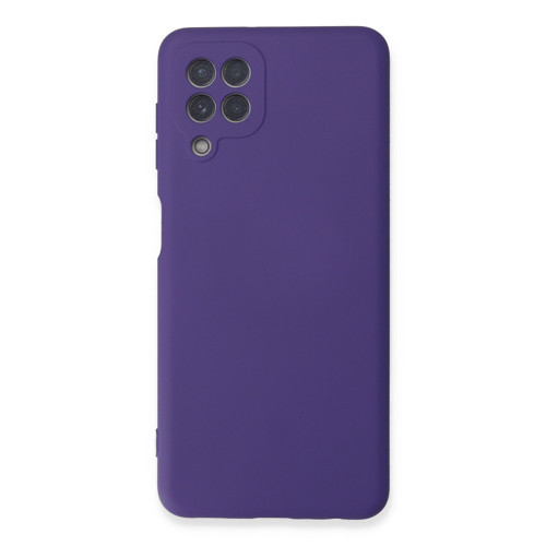 Galaxy A22 Kılıf Nano Içi Kadife Silikon - Mor