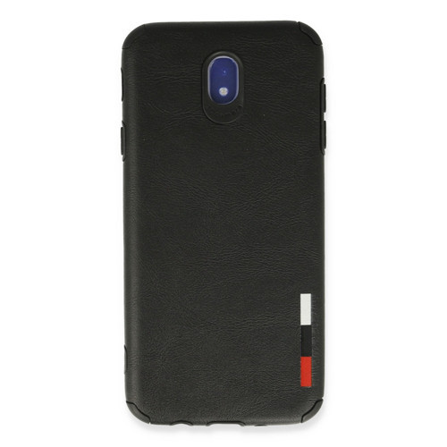 Galaxy J7 / J730 Kılıf Loop Deri Silikon - Siyah