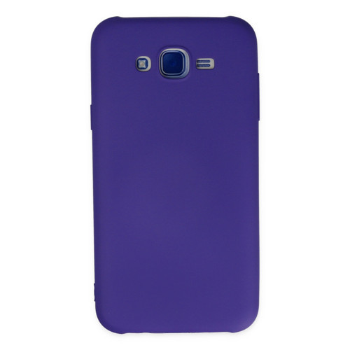 Galaxy J7 Kılıf Nano Içi Kadife Silikon - Mor