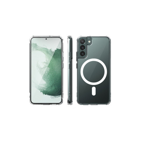 Galaxy S22 Kılıf Magneticsafe Şeffaf Silikon - Şeffaf