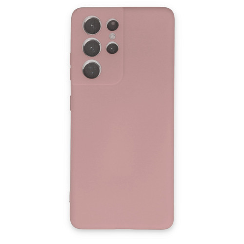 Galaxy S21 Kılıf Nano Içi Kadife Silikon - Pudra