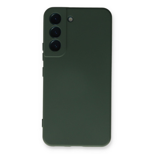 Galaxy S22 Kılıf Nano Içi Kadife Silikon - Koyu Yeşil