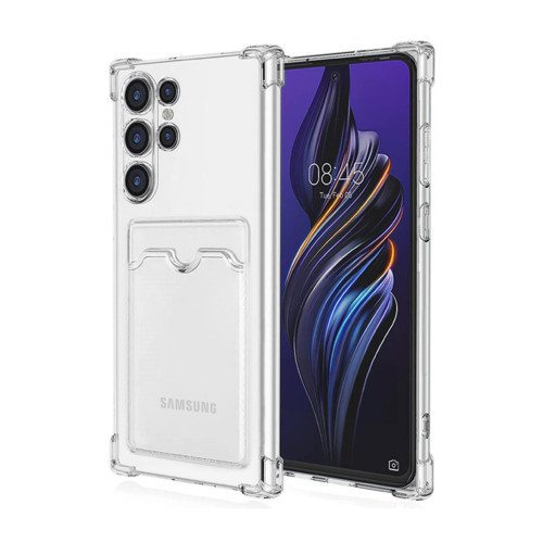 Galaxy S24 Kılıf Kart Şeffaf Silikon - Şeffaf