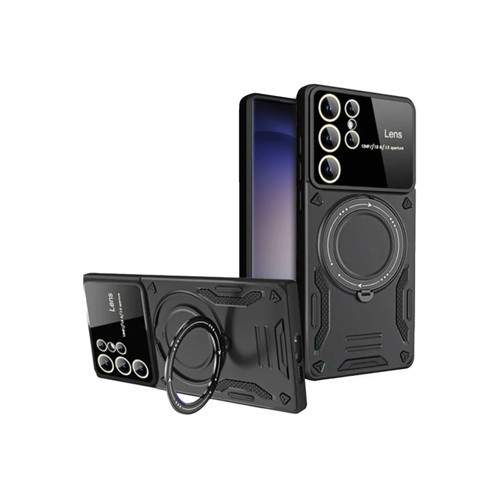 Galaxy S25 Kılıf Joy Lens Standlı Kapak - Siyah
