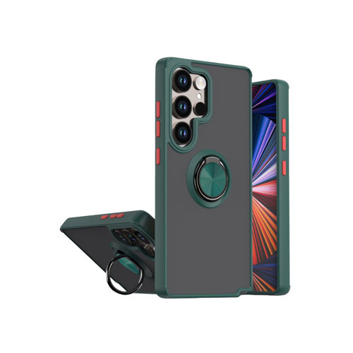 Galaxy S26 Montreal Yüzüklü Silikon Kapak - Yeşil
