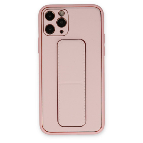 Iphone 11 Kılıf Coco Deri Standlı Kapak - Pembe