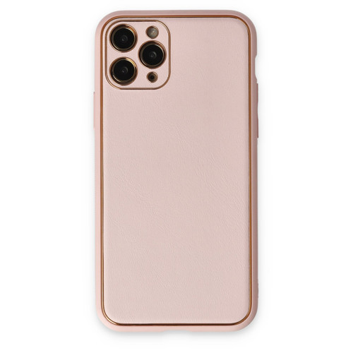 Iphone 11 Kılıf Coco Deri Silikon Kapak - Pudra