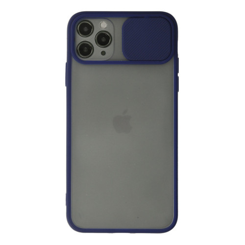 Iphone 11 Kılıf Palm Buzlu Kamera Sürgülü Silikon - Lacivert