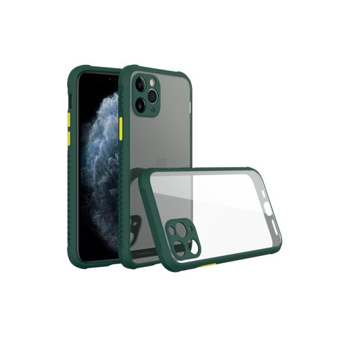 Iphone 11 Kılıf Miami Şeffaf Silikon - Koyu Yeşil