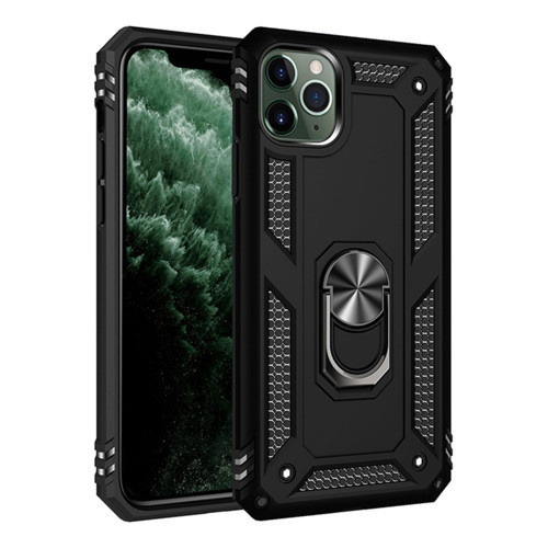 Iphone 11 Kılıf Sofya Yüzüklü Silikon Kapak - Siyah