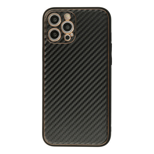 Iphone 12 Kılıf Coco Karbon Silikon - Siyah