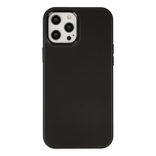 Iphone 12 Kılıf Asya Deri Silikon - Siyah