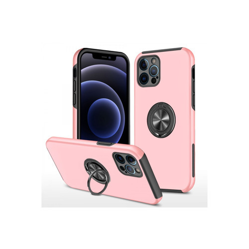 Iphone 12 Kılıf Elit Yüzüklü Kapak - Pembe