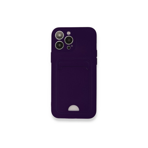 Iphone 12 Kılıf Kelvin Kartvizitli Silikon - Derin Mor