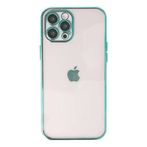 Iphone 12 Kılıf Lensli Silikon - Yeşil