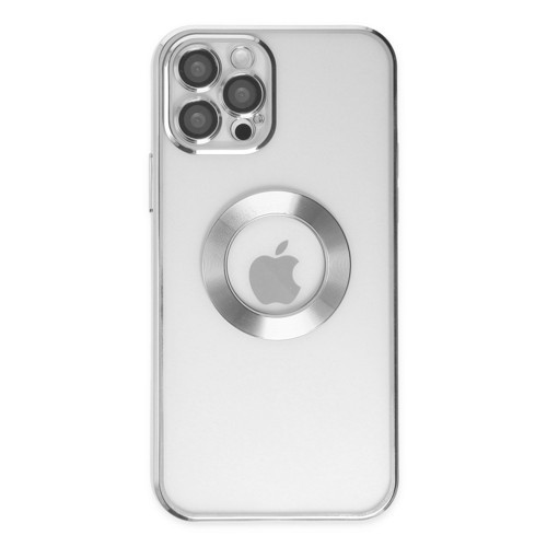 Iphone 12 Kılıf Slot Silikon - Gümüş
