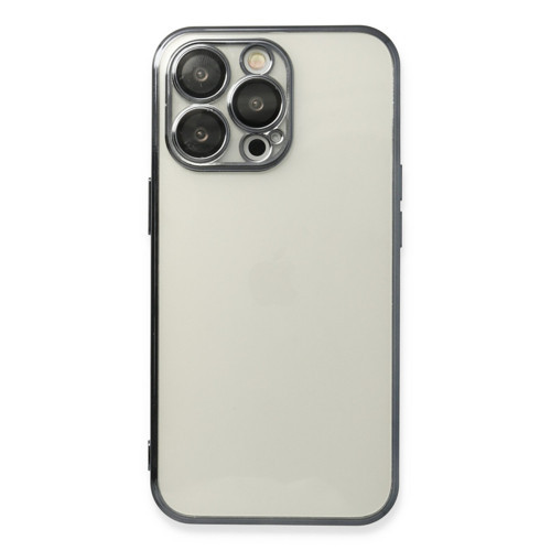 Iphone 13 Kılıf Lensli Silikon - Siyah