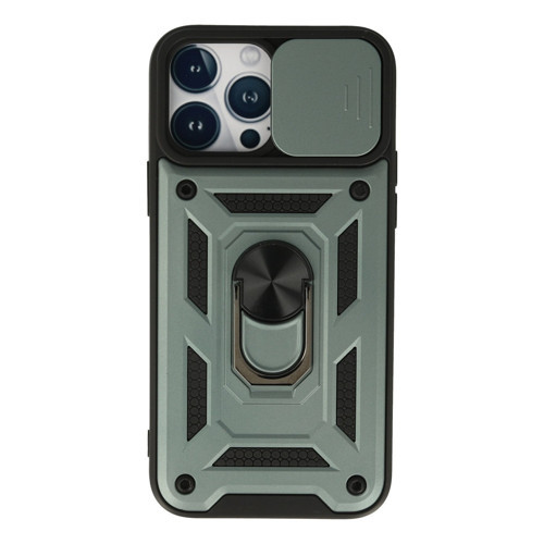 Iphone 13 Kılıf Pars Lens Yüzüklü Silikon - Yeşil