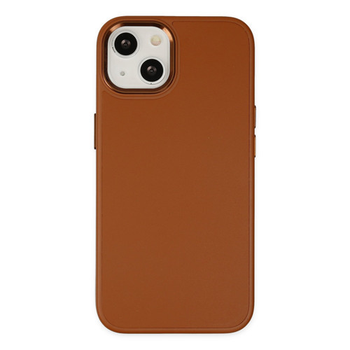 Iphone 14 Kılıf Asya Deri Silikon - Kahverengi