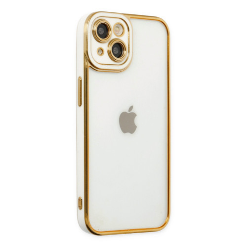 Iphone 14 Kılıf Liva Lens Silikon - Beyaz